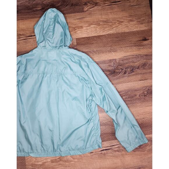 Vintage Lacoste Pullover Windbreaker Jacket Teal Green Half-Zip Hooded Men’s L - Picture 6 of 15